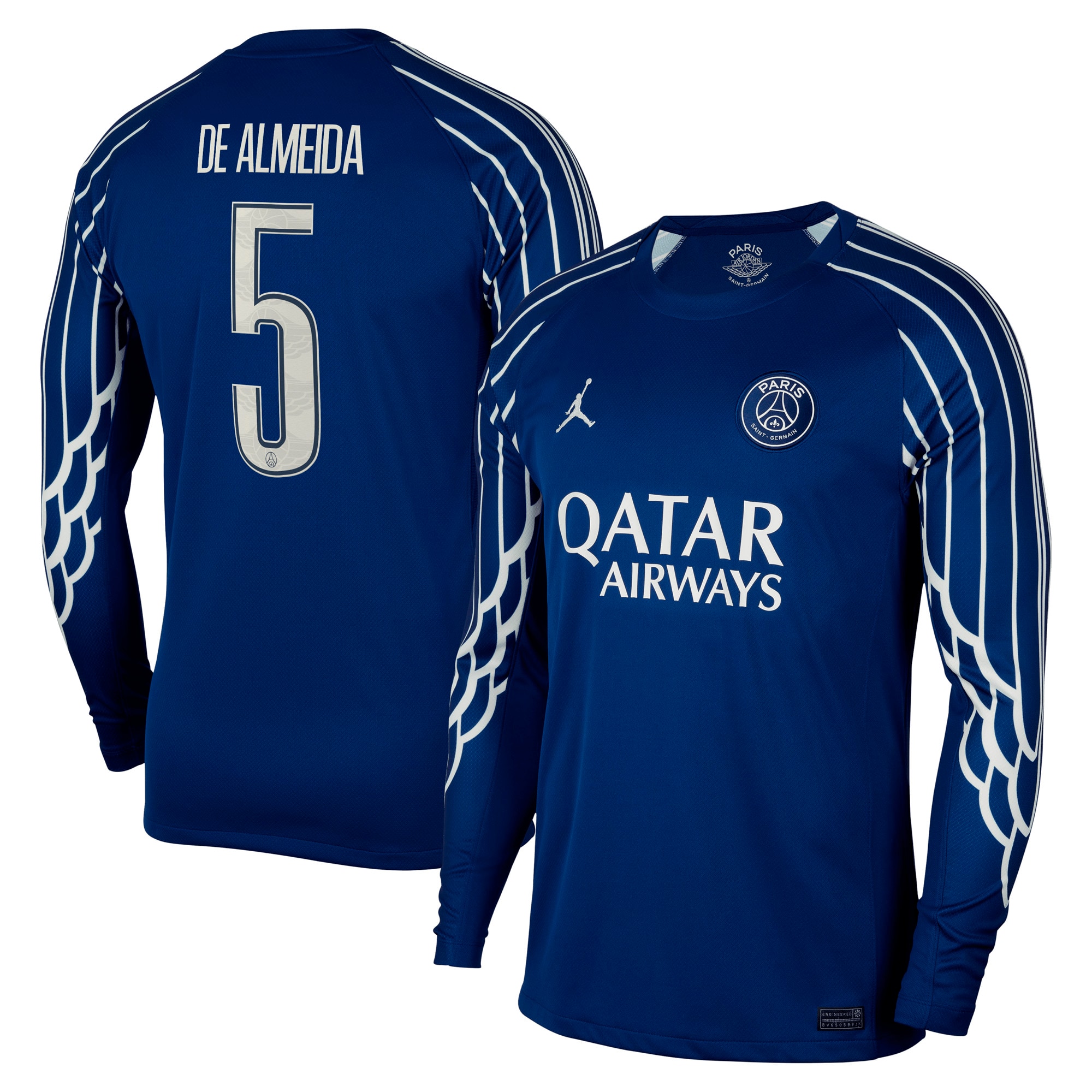 maglia jordan fourth stadium psg 2024-25 – manica lunga con stampa de almeida 5 Collezione | Kit e Maglie PSG