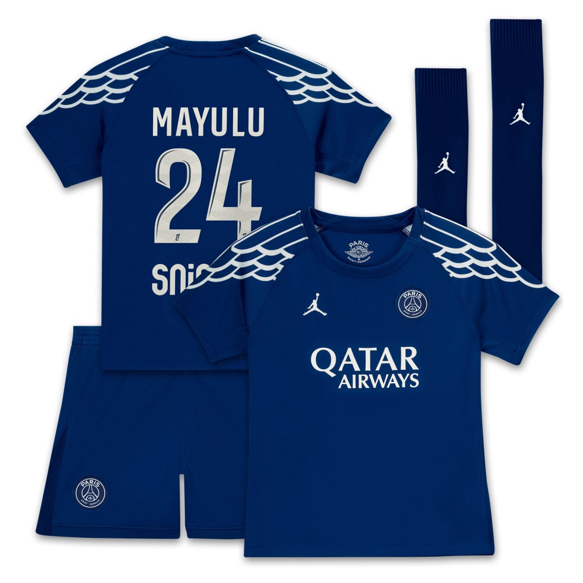 maglia psg jordan fourth stadium 2024-25 – bambini piccoli con stampa mayulu 24 Collezione | Kit e Maglie PSG