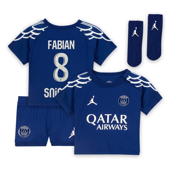 maglia psg jordan fourth stadium 2024-25 – neonato con stampa fabian 8 Collezione | Kit e Maglie PSG