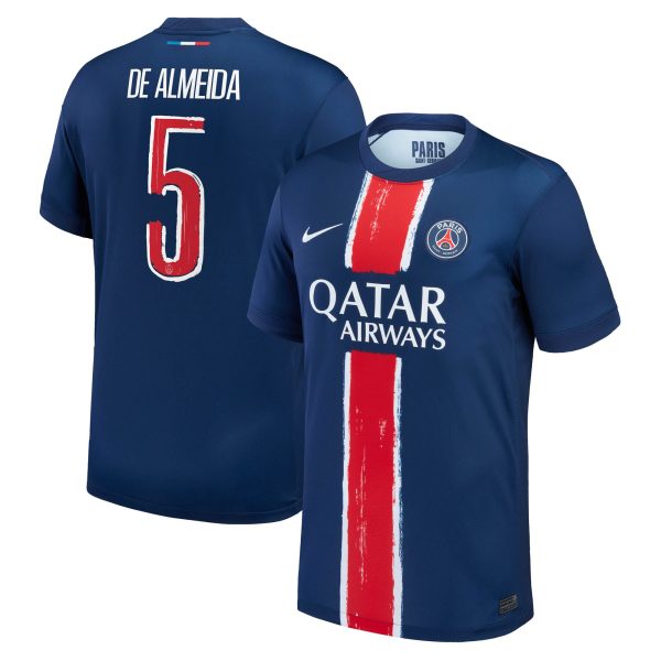 maglia psg nike home stadium 2024-25 – bambini con stampa de almeida 5 Collezione | Kit e Maglie PSG