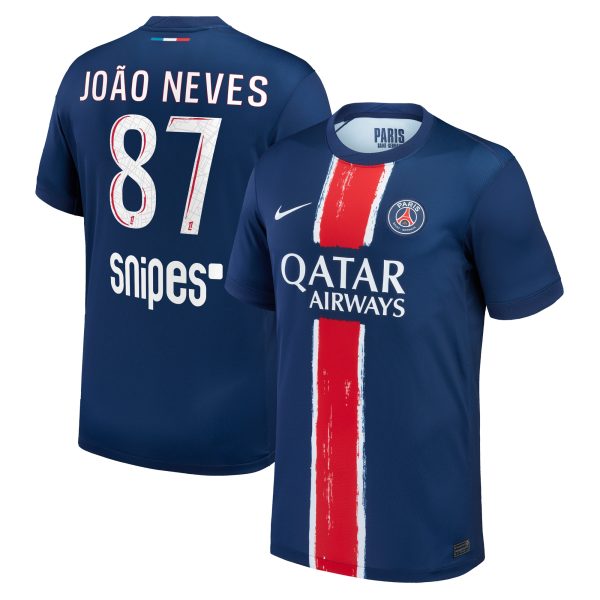 maglia psg nike home stadium 2024-25 – bambini con stampa joao neves 87 Collezione | Kit e Maglie PSG