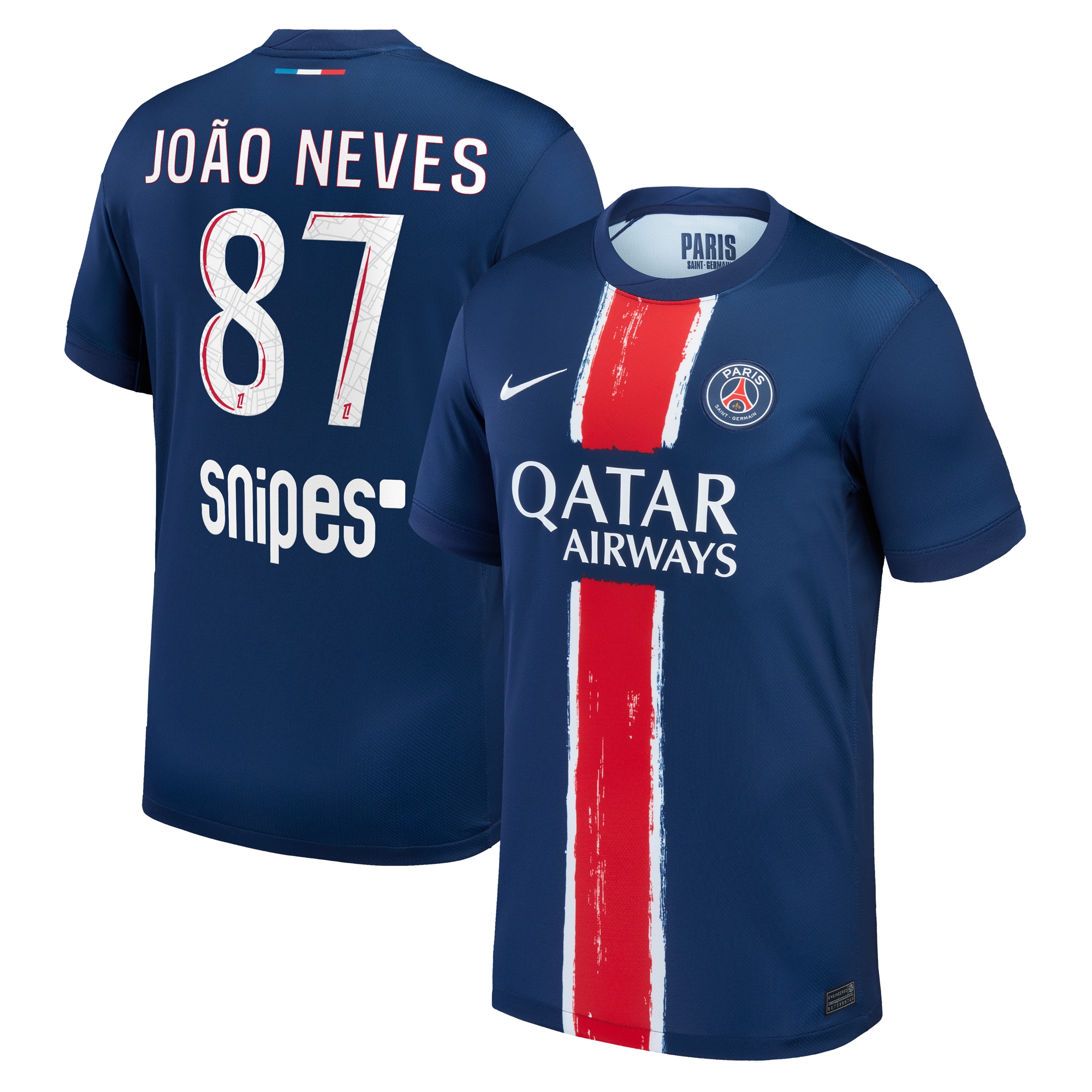 maglia psg nike home stadium 2024-25 – bambini con stampa joao neves 87 Collezione | Kit e Maglie PSG