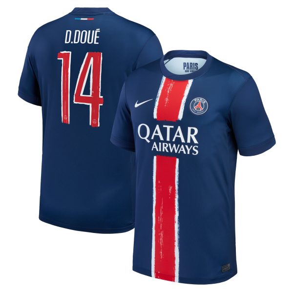 maglia psg nike home stadium 2024-25 con stampa cup d.doue 14 Collezione | Kit e Maglie PSG