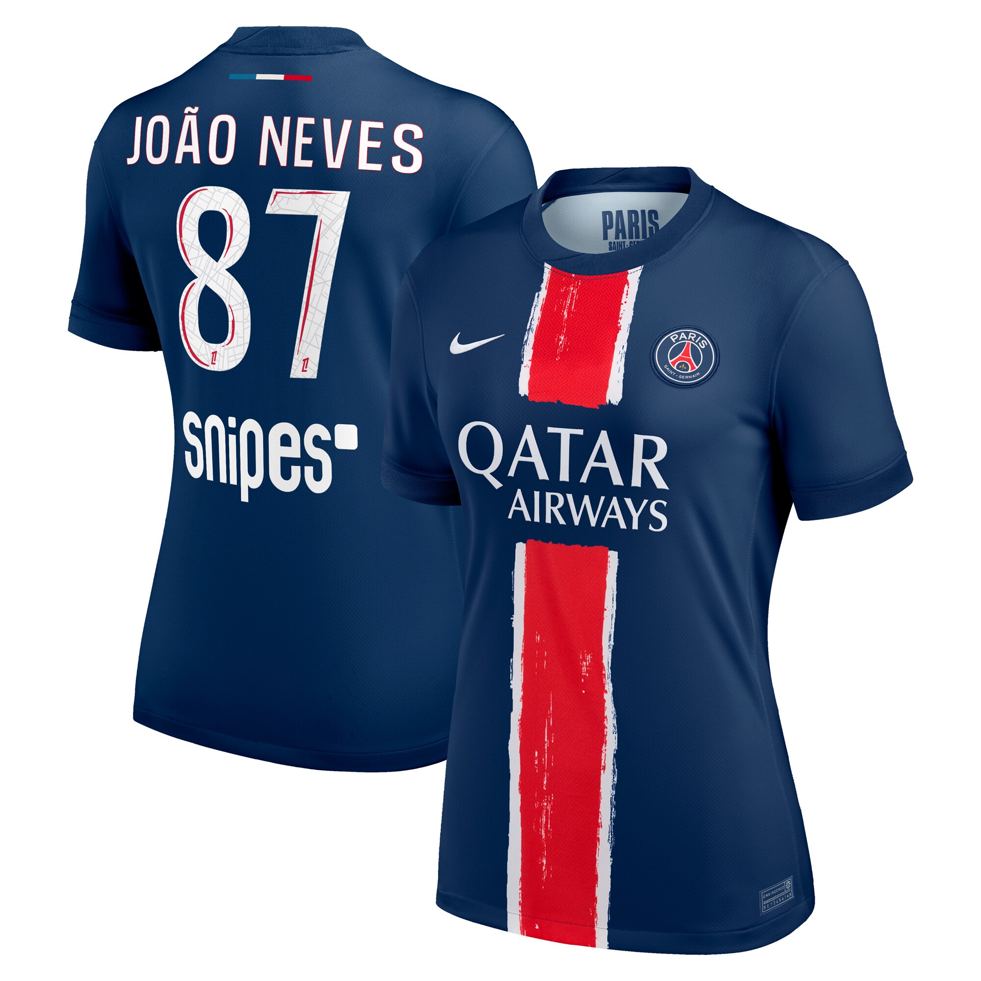 maglia psg nike home stadium 2024-25 – donne con stampa joao neves 87 Collezione | Kit e Maglie PSG
