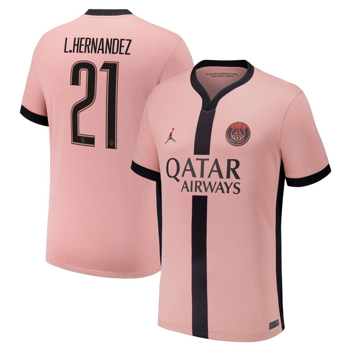 maglia psg x jordan terzo stadio 2024-25 con stampa cup l.hernandez 21 Collezione | Kit e Maglie PSG
