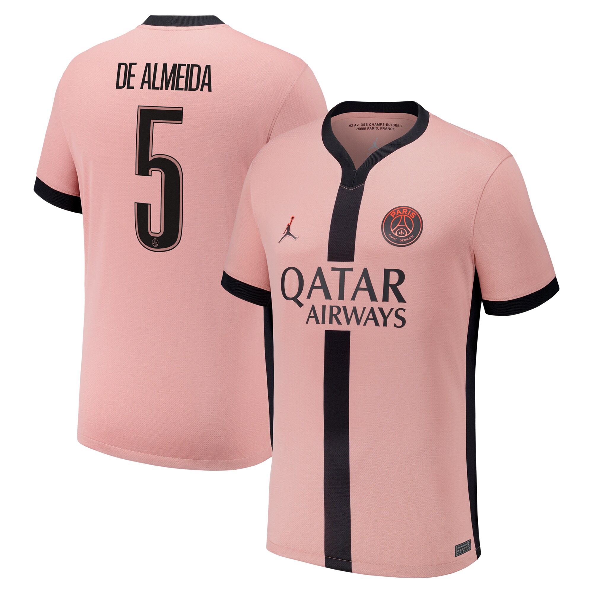 maglia psg x jordan terzo stadio 2024-25 con stampa de almeida 5 Collezione | Kit e Maglie PSG