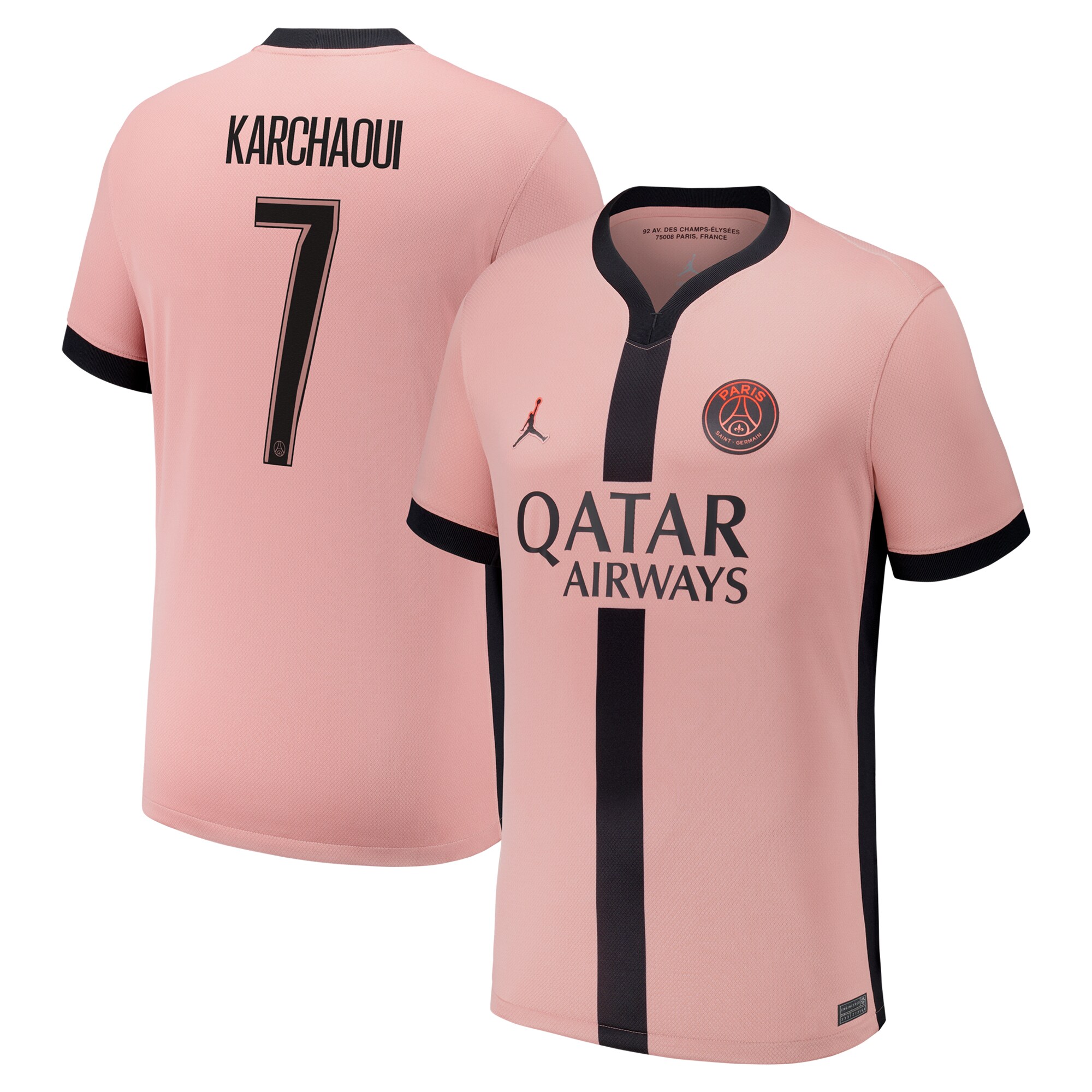 maglia psg x jordan terzo stadio 2024-25 con stampa karchaoui 7 Collezione | Kit e Maglie PSG