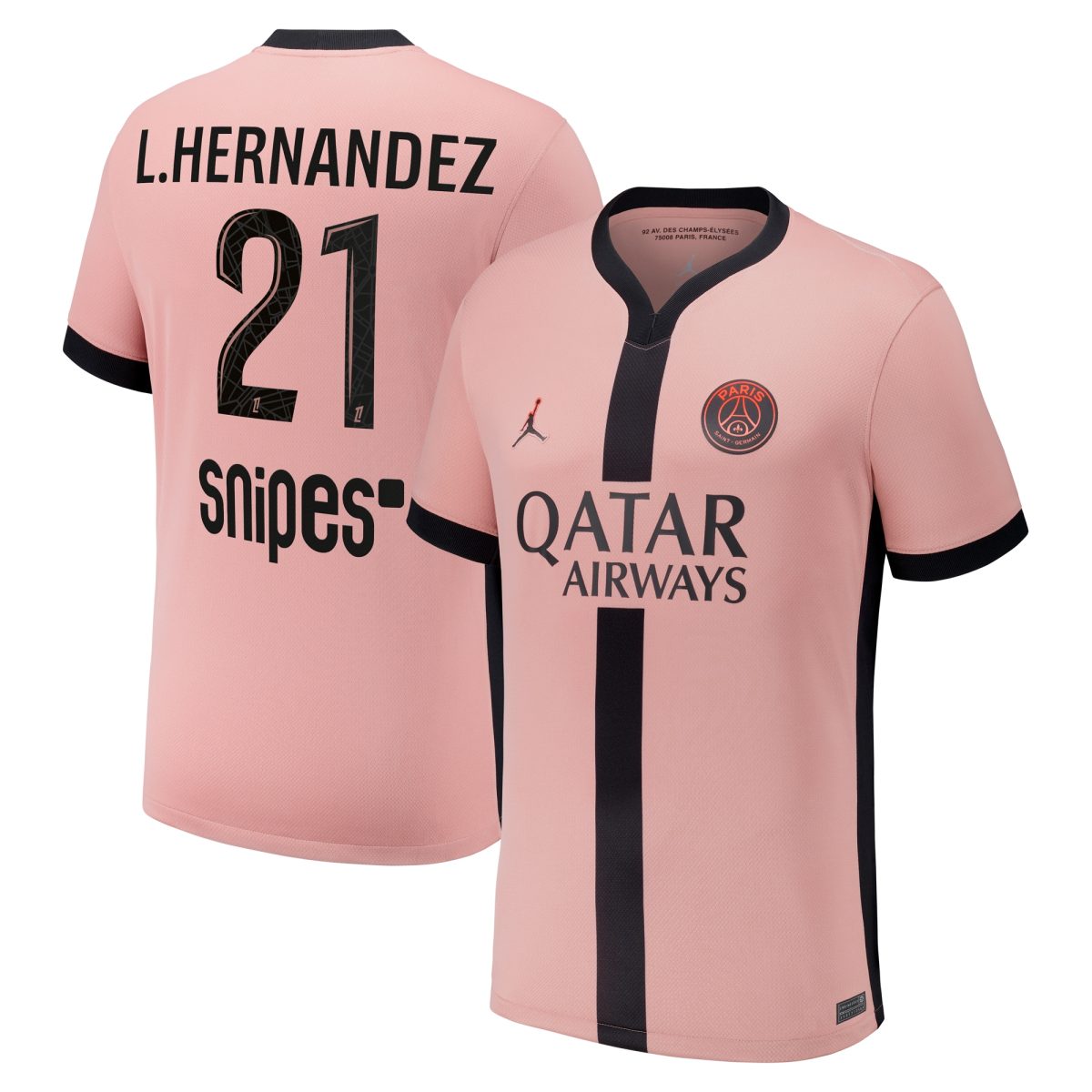 maglia psg x jordan terzo stadio 2024-25 con stampa l.hernandez 21 Collezione | Kit e Maglie PSG