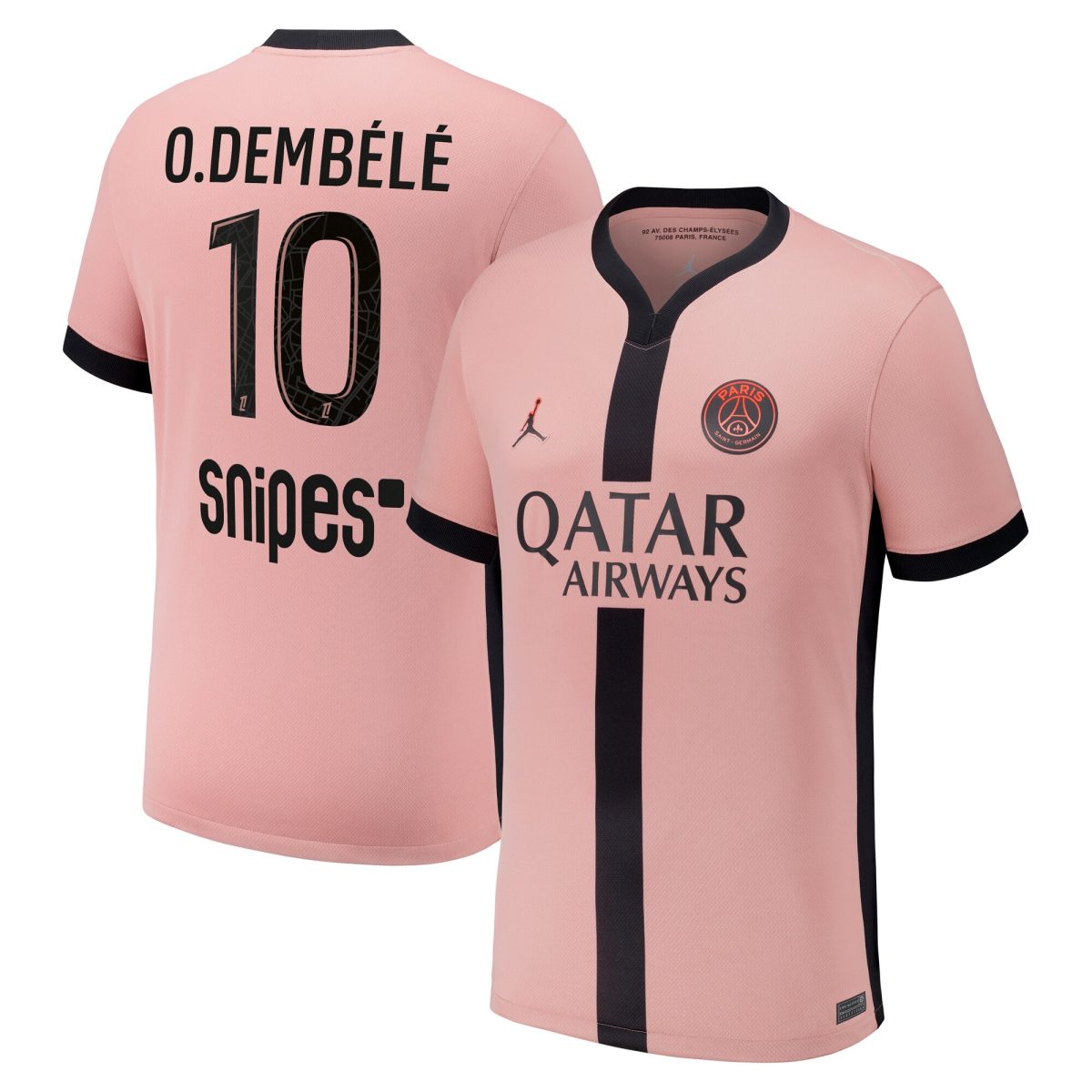 maglia psg x jordan terzo stadio 2024-25 con stampa o.dembele 10 Collezione | Kit e Maglie PSG