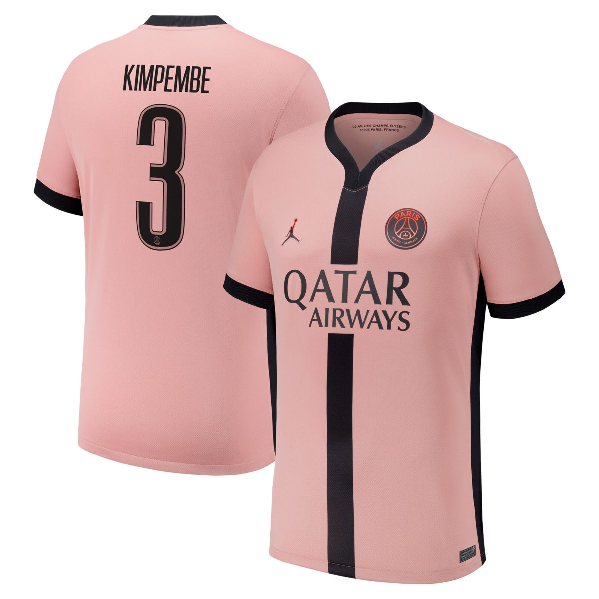 maglia terzo stadio psg jordan 2024-25 – bambini con stampa cup kimpembe 3 Collezione | Kit e Maglie PSG