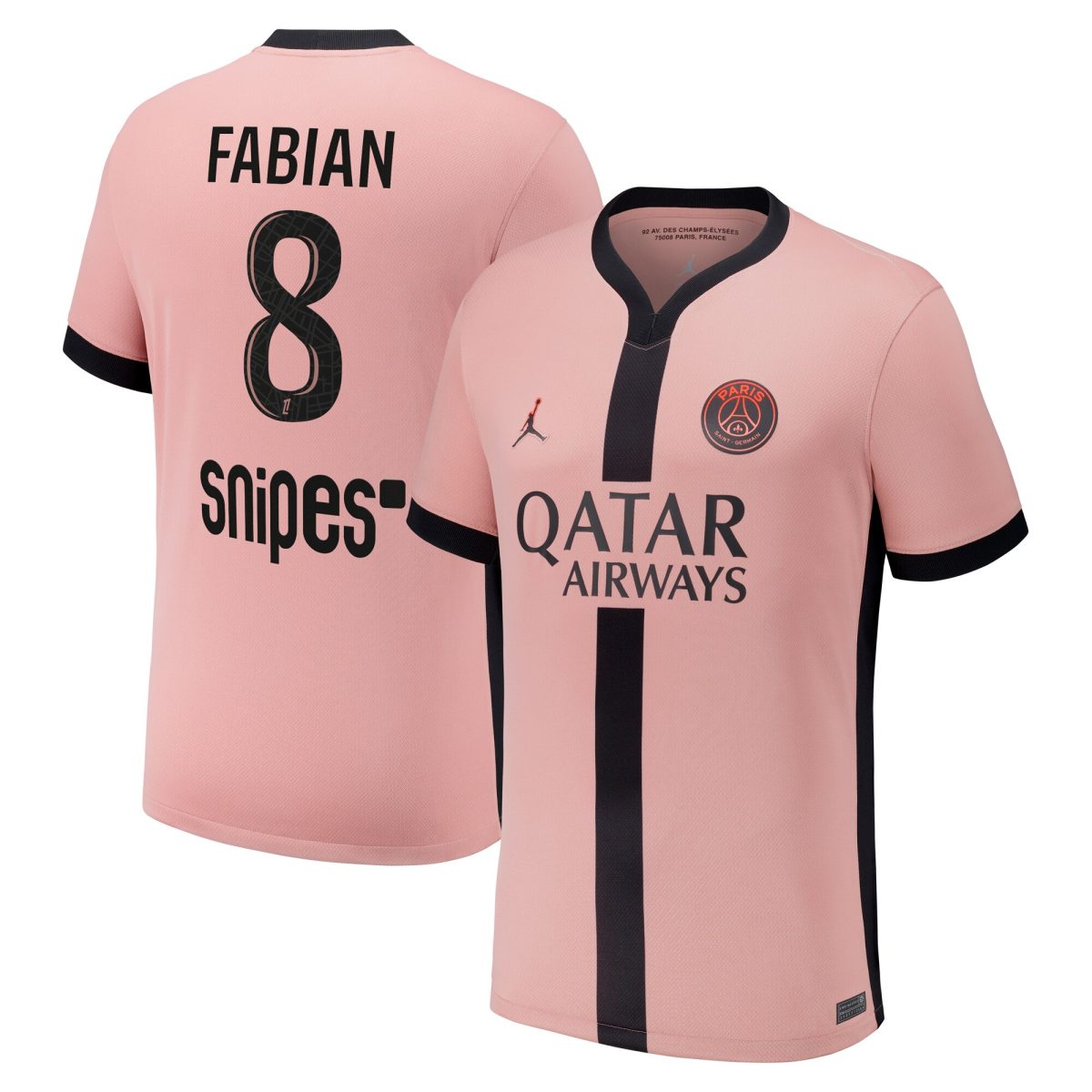 maglia terzo stadio psg jordan 2024-25 – bambini con stampa fabian 8 Collezione | Kit e Maglie PSG