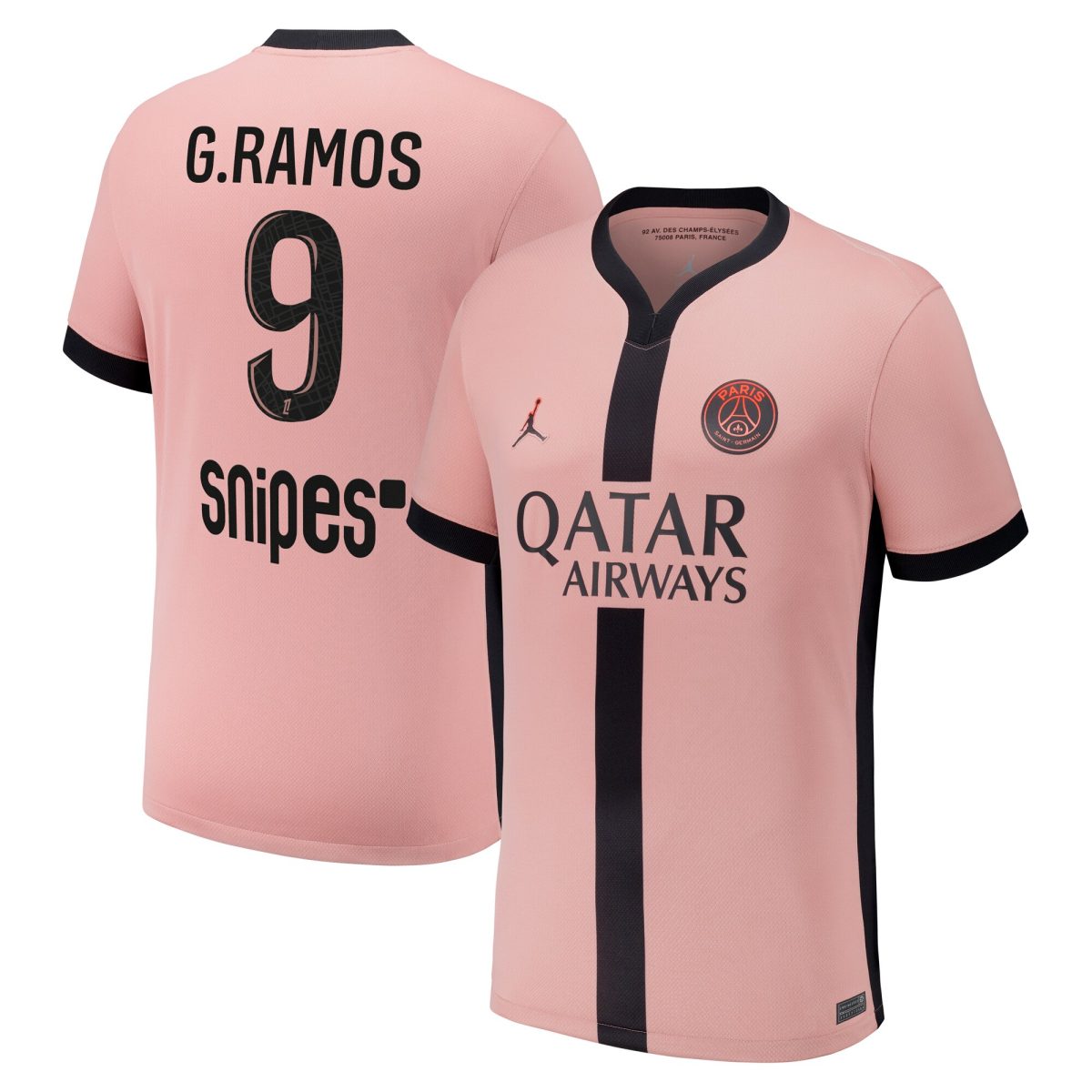 maglia terzo stadio psg jordan 2024-25 – bambini con stampa g.ramos 9 Collezione | Kit e Maglie PSG