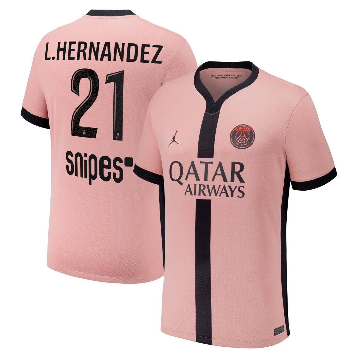 maglia terzo stadio psg jordan 2024-25 – bambini con stampa l.hernandez 21 Collezione | Kit e Maglie PSG