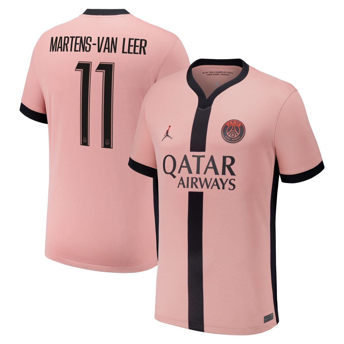 maglia terzo stadio psg jordan 2024-25 – bambini con stampa martens-van leer 11 Collezione | Kit e Maglie PSG