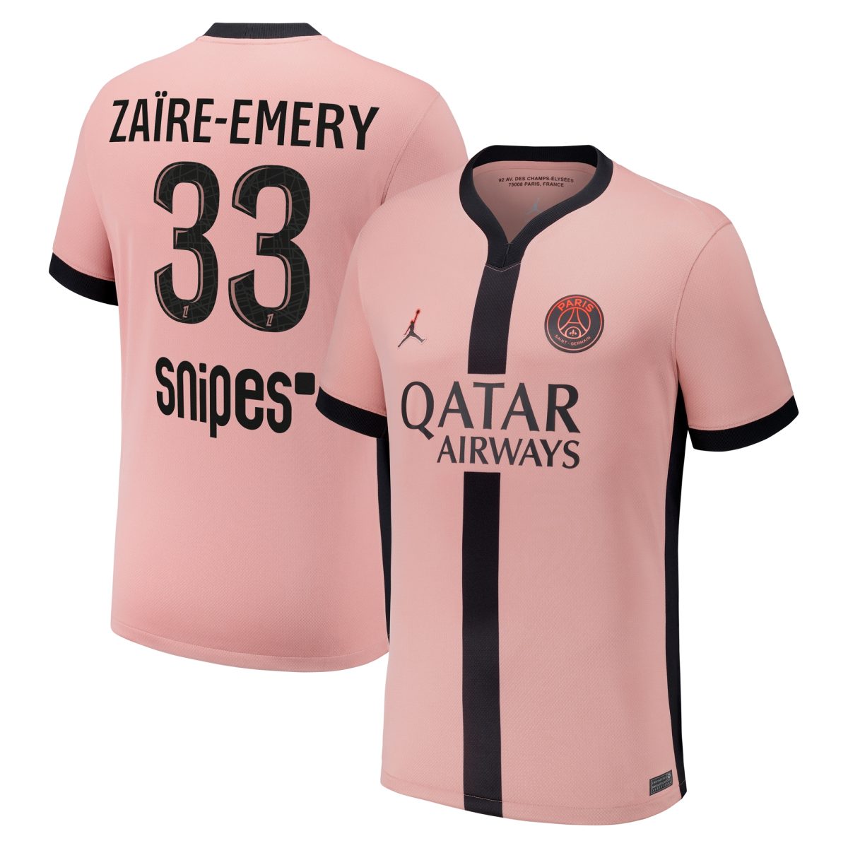 maglia terzo stadio psg jordan 2024-25 – bambini con stampa zaire-emery 33 Collezione | Kit e Maglie PSG