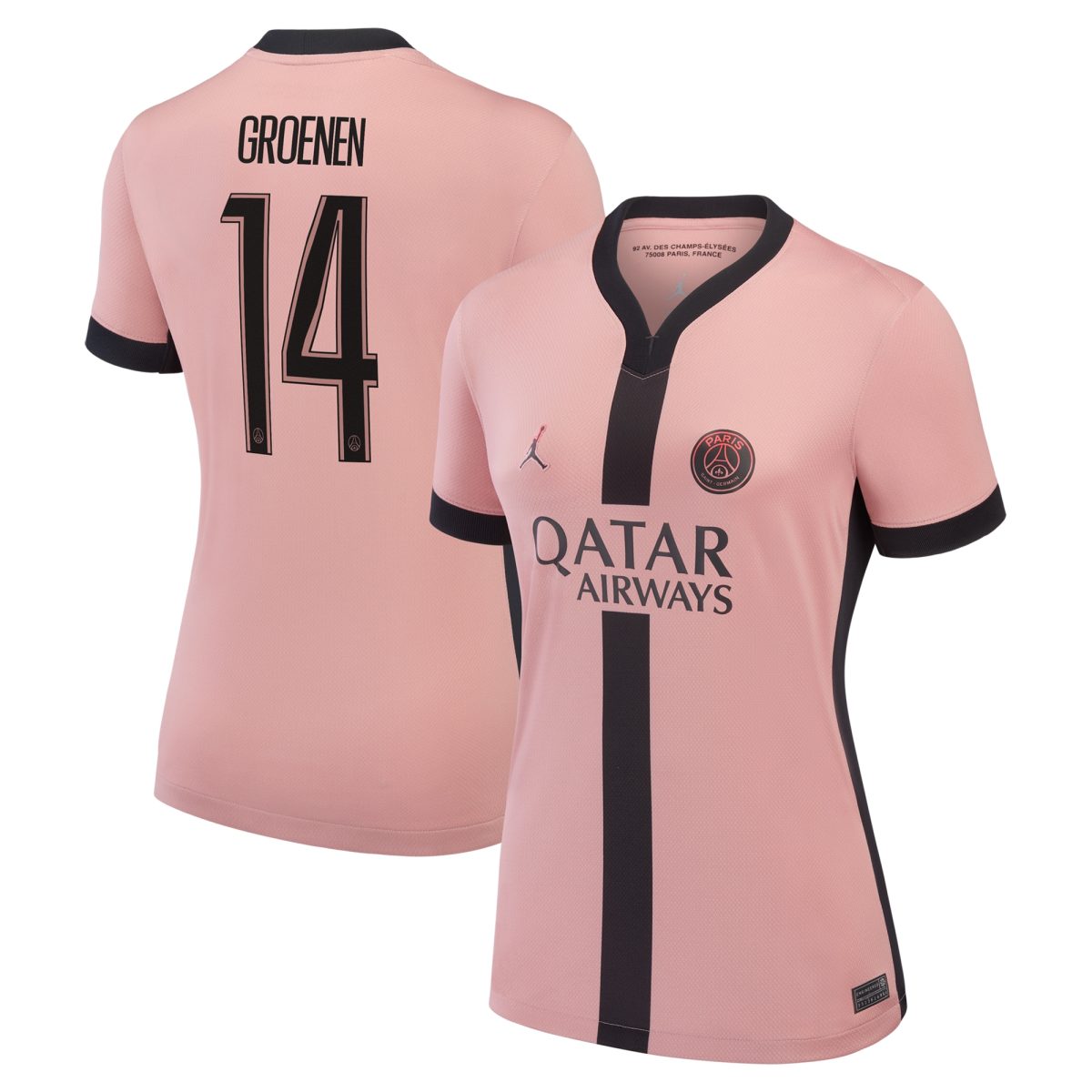 maglia terzo stadio psg jordan 2024-25 – donne con stampa groenen 14 Collezione | Kit e Maglie PSG