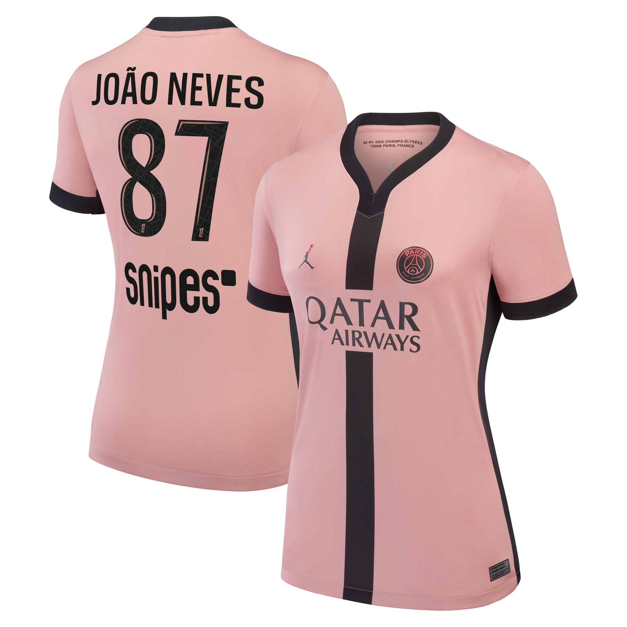 maglia terzo stadio psg jordan 2024-25 – donne con stampa joao neves 87 Collezione | Kit e Maglie PSG