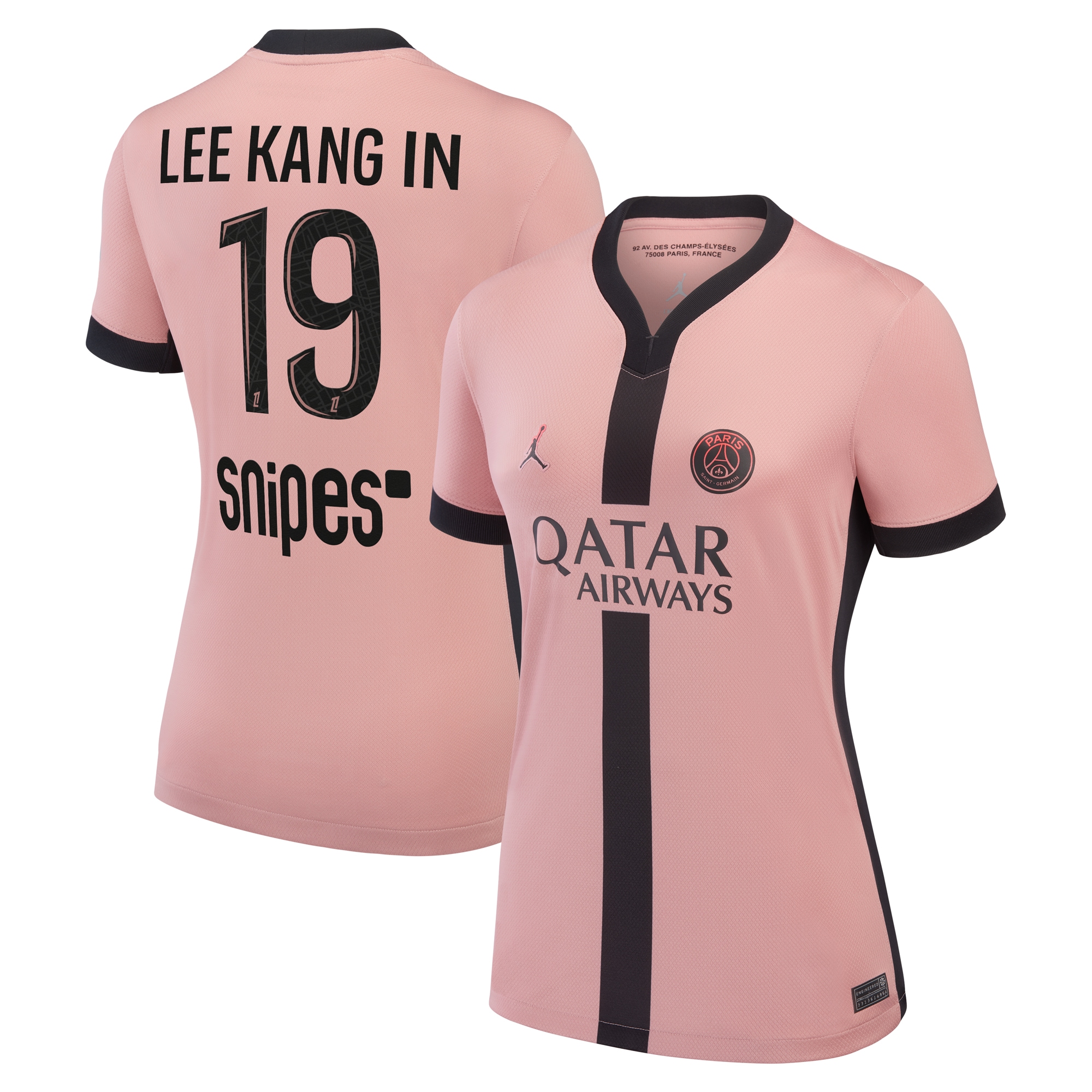 maglia terzo stadio psg jordan 2024-25 – donne con stampa lee kang in 19 Collezione | Kit e Maglie PSG