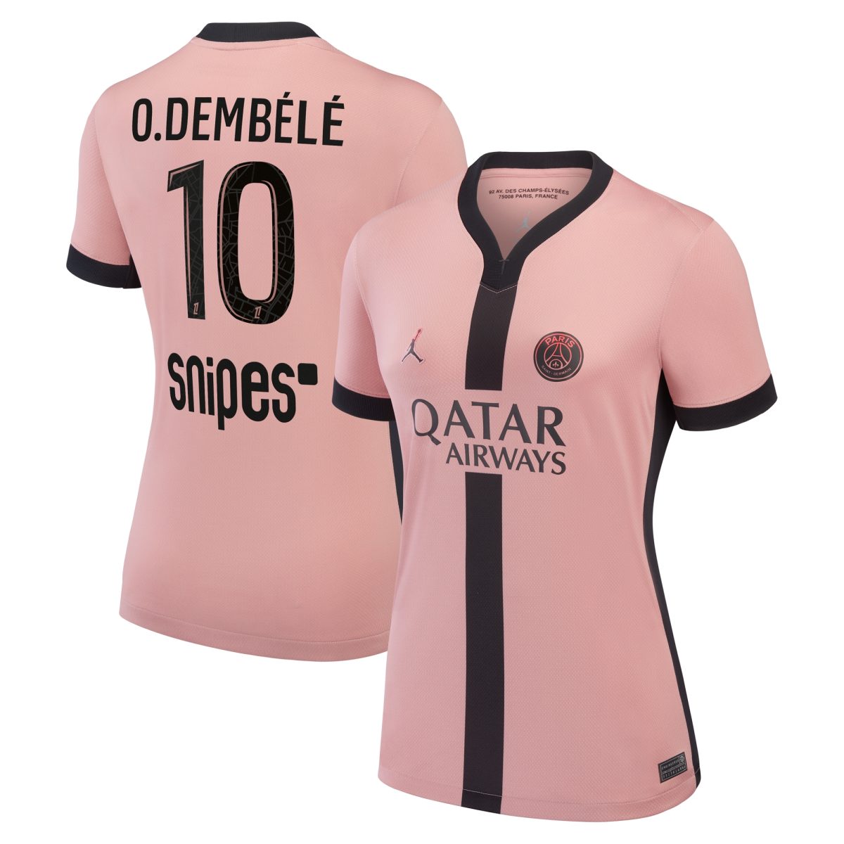 maglia terzo stadio psg jordan 2024-25 – donne con stampa o.dembele 10 Collezione | Kit e Maglie PSG
