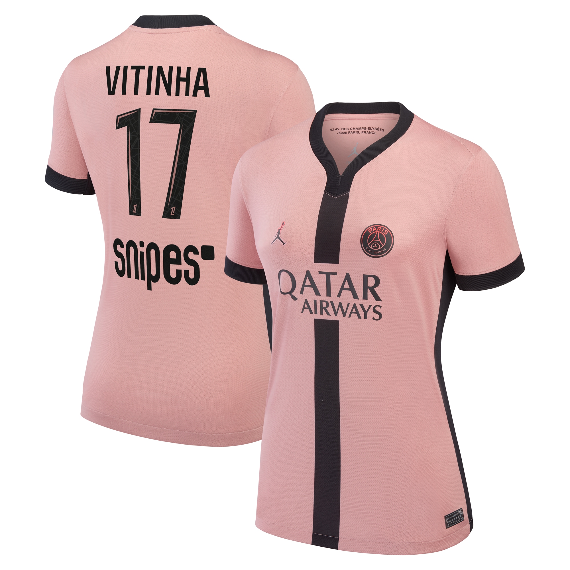 maglia terzo stadio psg jordan 2024-25 – donne con stampa vitinha 17 Collezione | Kit e Maglie PSG