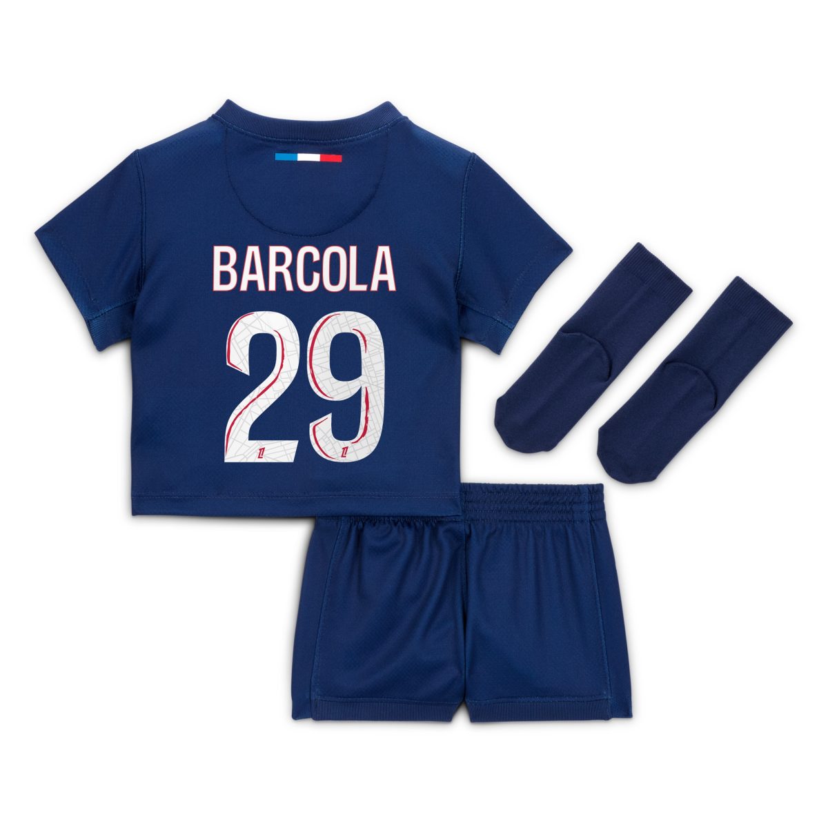 mini divisa home psg nike 2024-25 – neonatos con stampa barcola 29 Collezione | Kit e Maglie PSG