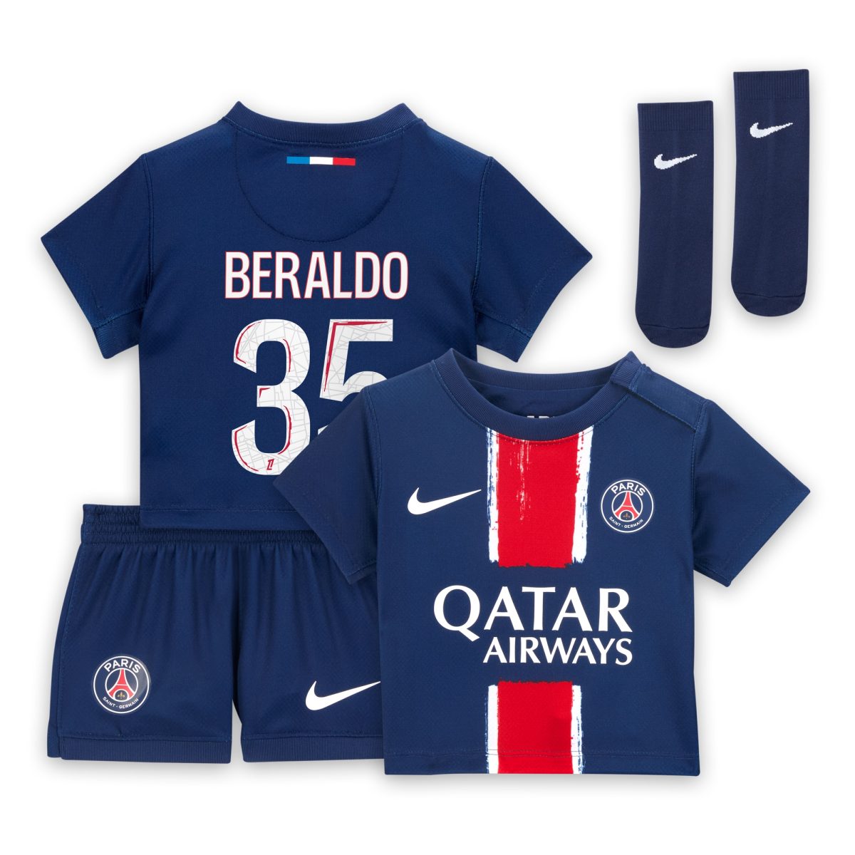 mini divisa home psg nike 2024-25 – neonatos con stampa beraldo 35 Collezione | Kit e Maglie PSG