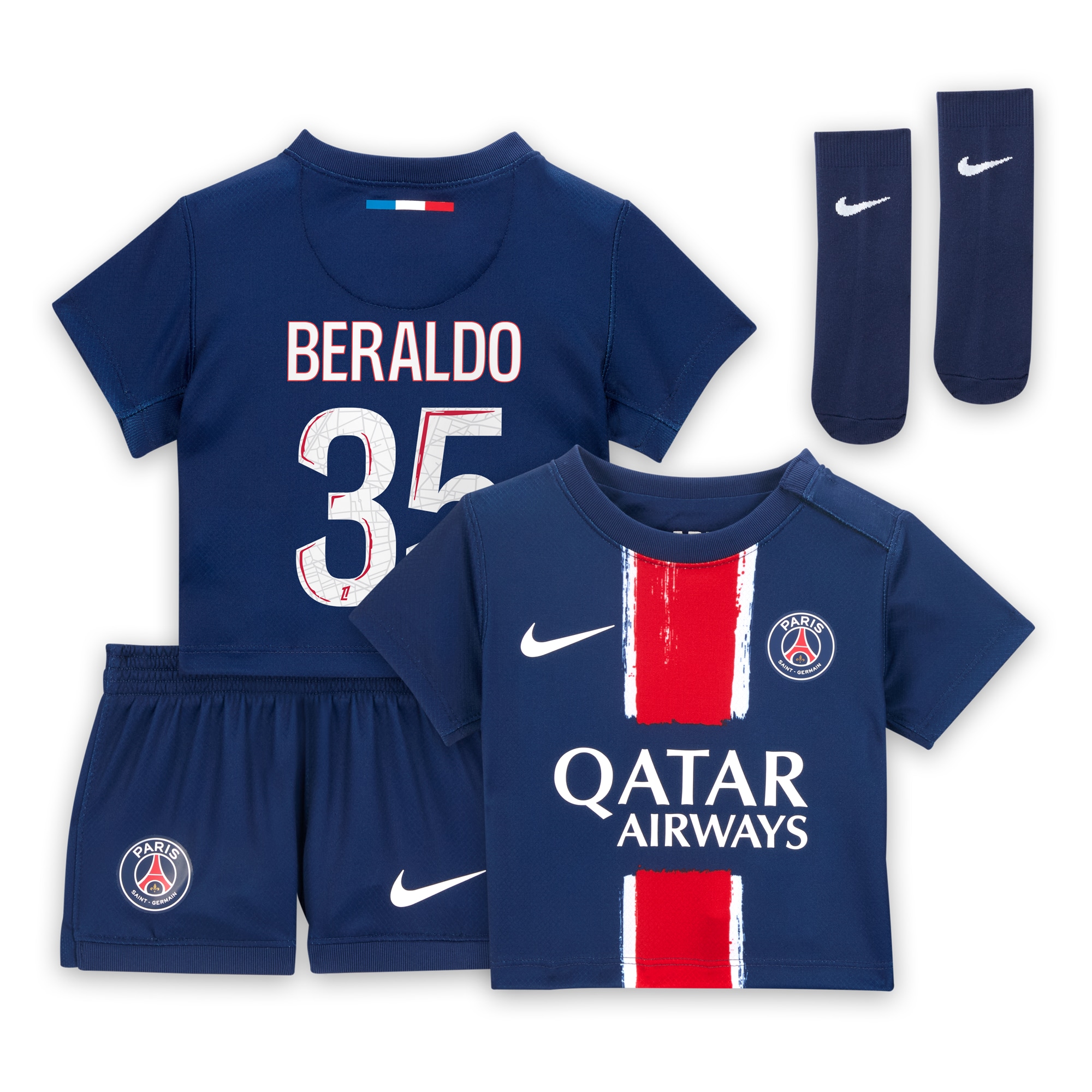 mini divisa home psg nike 2024-25 – neonatos con stampa beraldo 35 Collezione | Kit e Maglie PSG