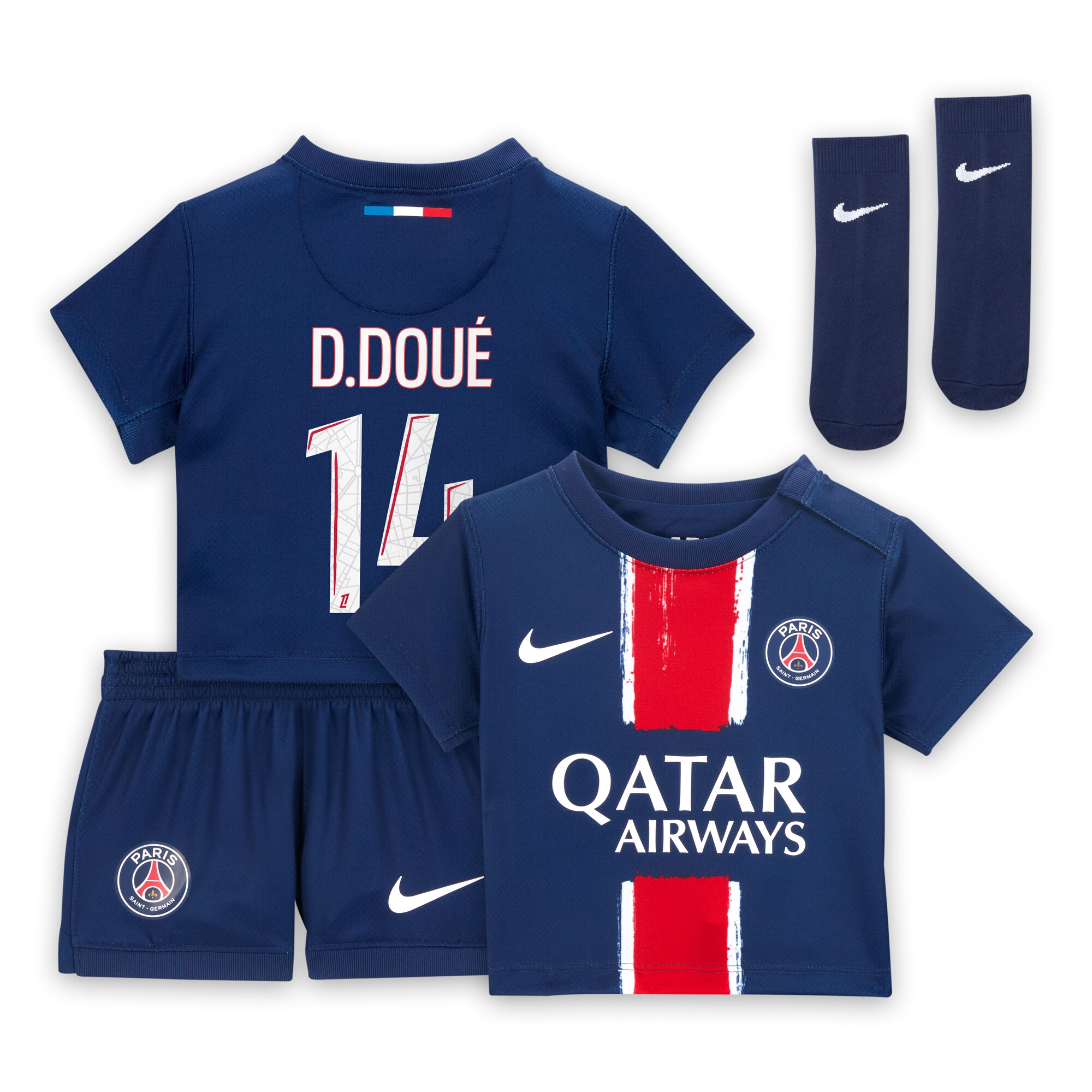 mini divisa home psg nike 2024-25 – neonatos con stampa d.doue 14 Collezione | Kit e Maglie PSG