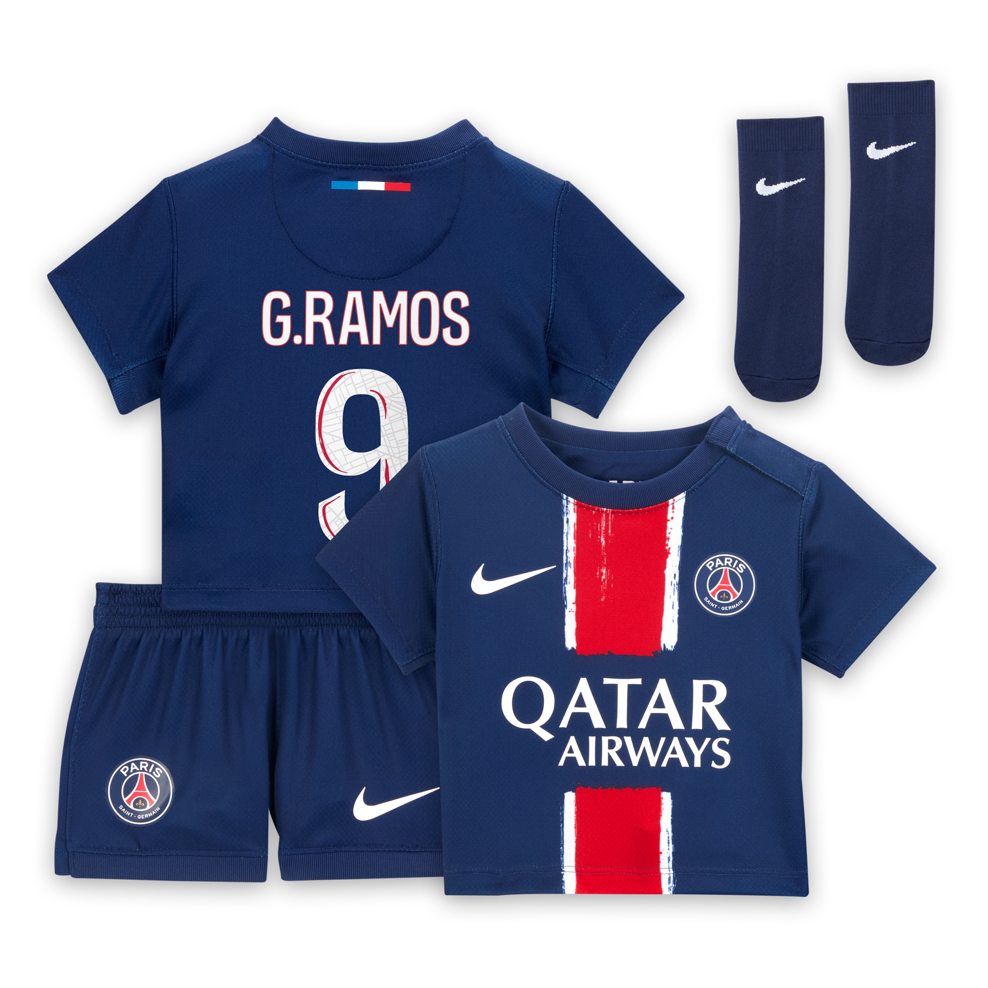 mini divisa home psg nike 2024-25 – neonatos con stampa g.ramos 9 Collezione | Kit e Maglie PSG