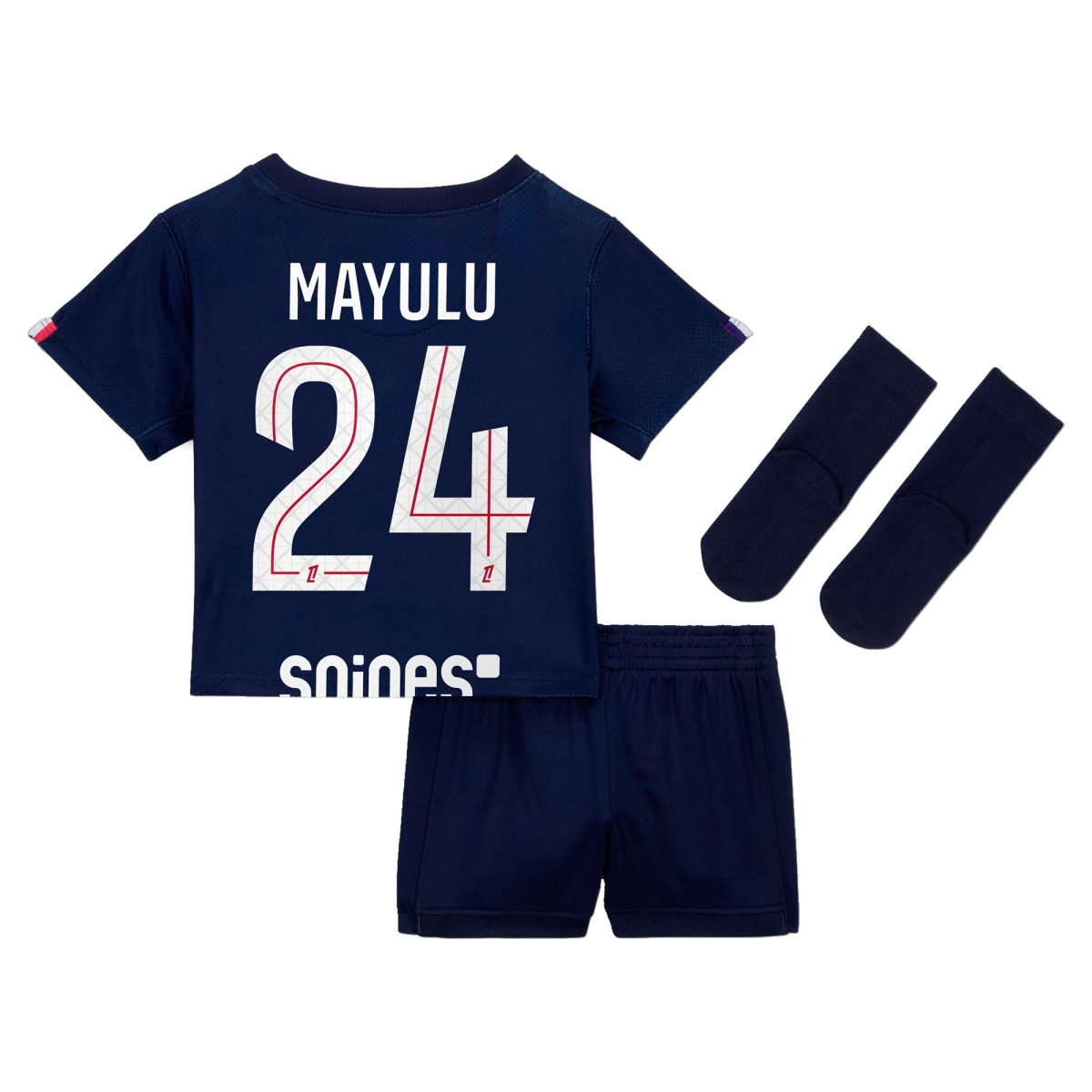 mini divisa home psg nike 2024-25 – neonatos con stampa mayulu 24 Collezione | Kit e Maglie PSG