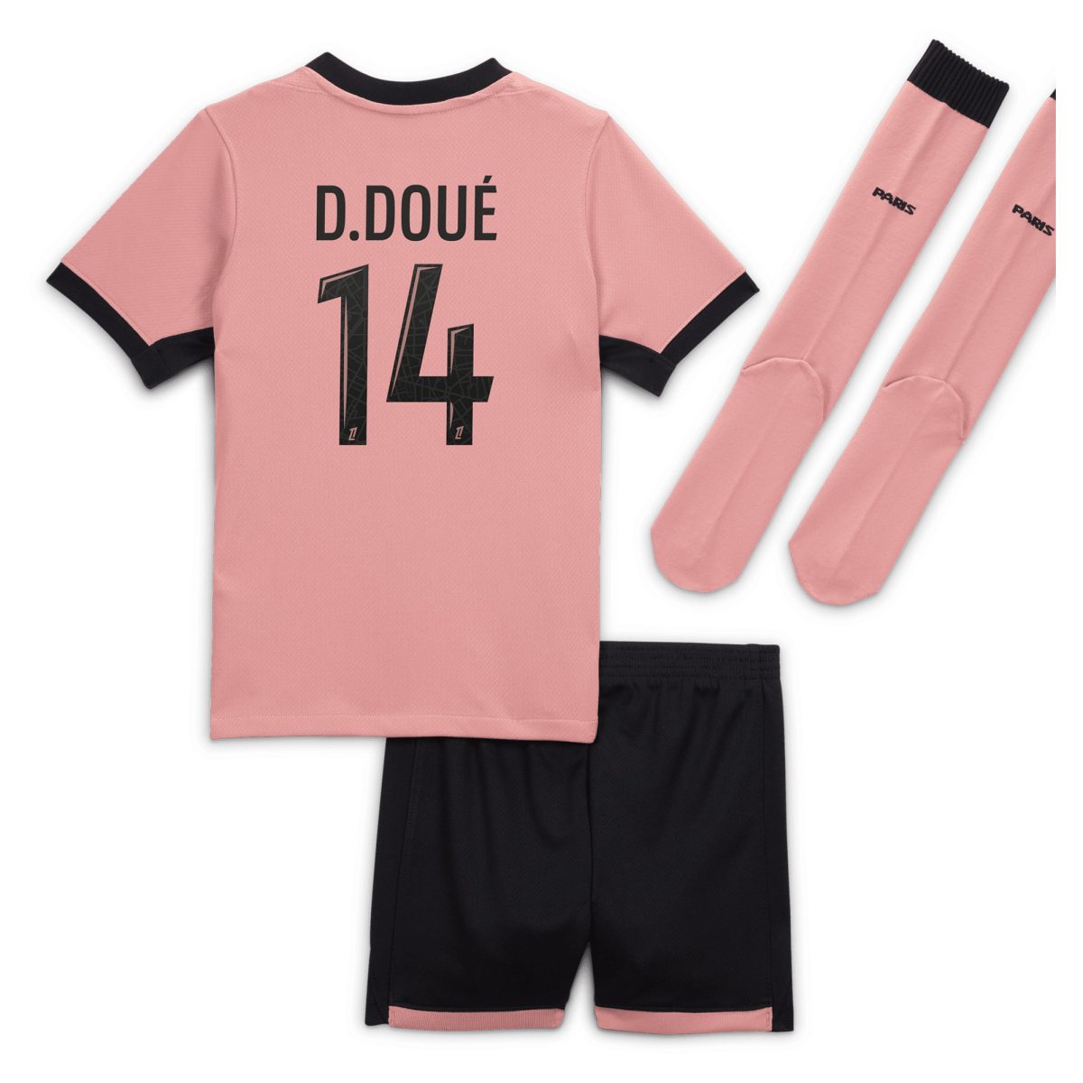 mini kit psg jordan third stadium 2024-25 – bambini piccoli con stampa d.doue 14 Collezione | Kit e Maglie PSG