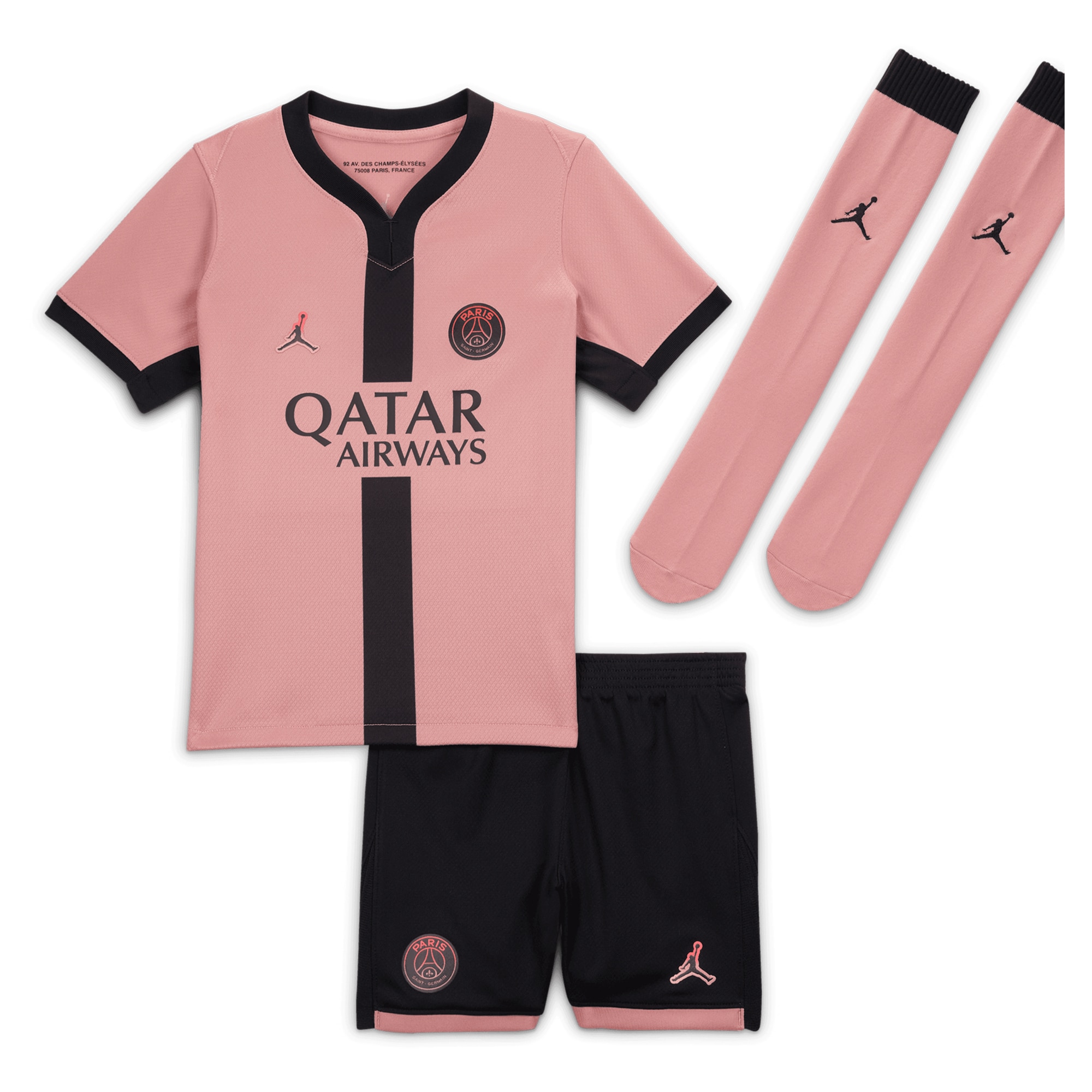 mini kit psg jordan third stadium 2024-25 – bambini piccoli con stampa fabian 8 Collezione | Kit e Maglie PSG