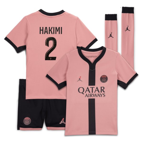 mini kit psg jordan third stadium 2024-25 – bambini piccoli con stampa hakimi 2 Collezione | Kit e Maglie PSG