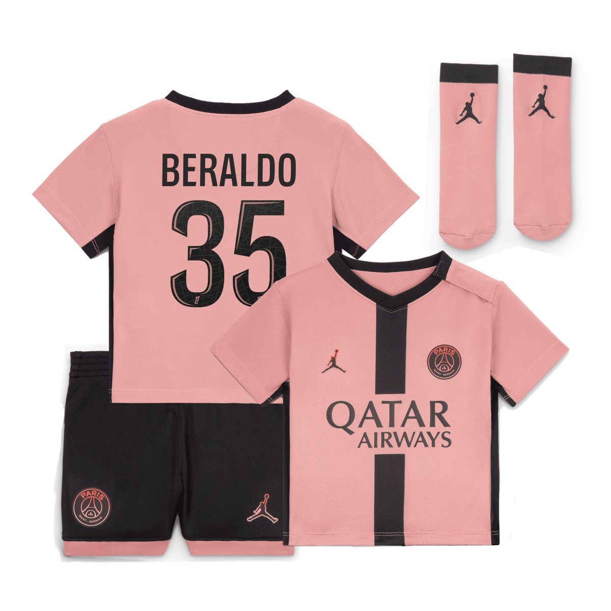 mini kit psg jordan third stadium 2024-25 – neonatos con stampa beraldo 35 Collezione | Kit e Maglie PSG