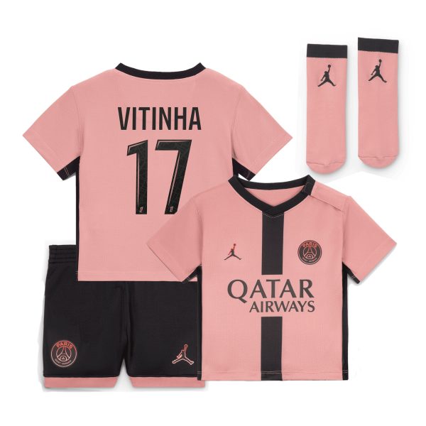 mini kit psg jordan third stadium 2024-25 – neonatos con stampa vitinha 17 Collezione | Kit e Maglie PSG