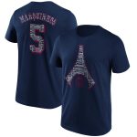 t-shirt grafica paris saint-germain marquinhos torre eiffel – blu navy – bambini Collezione | Kit e Maglie PSG