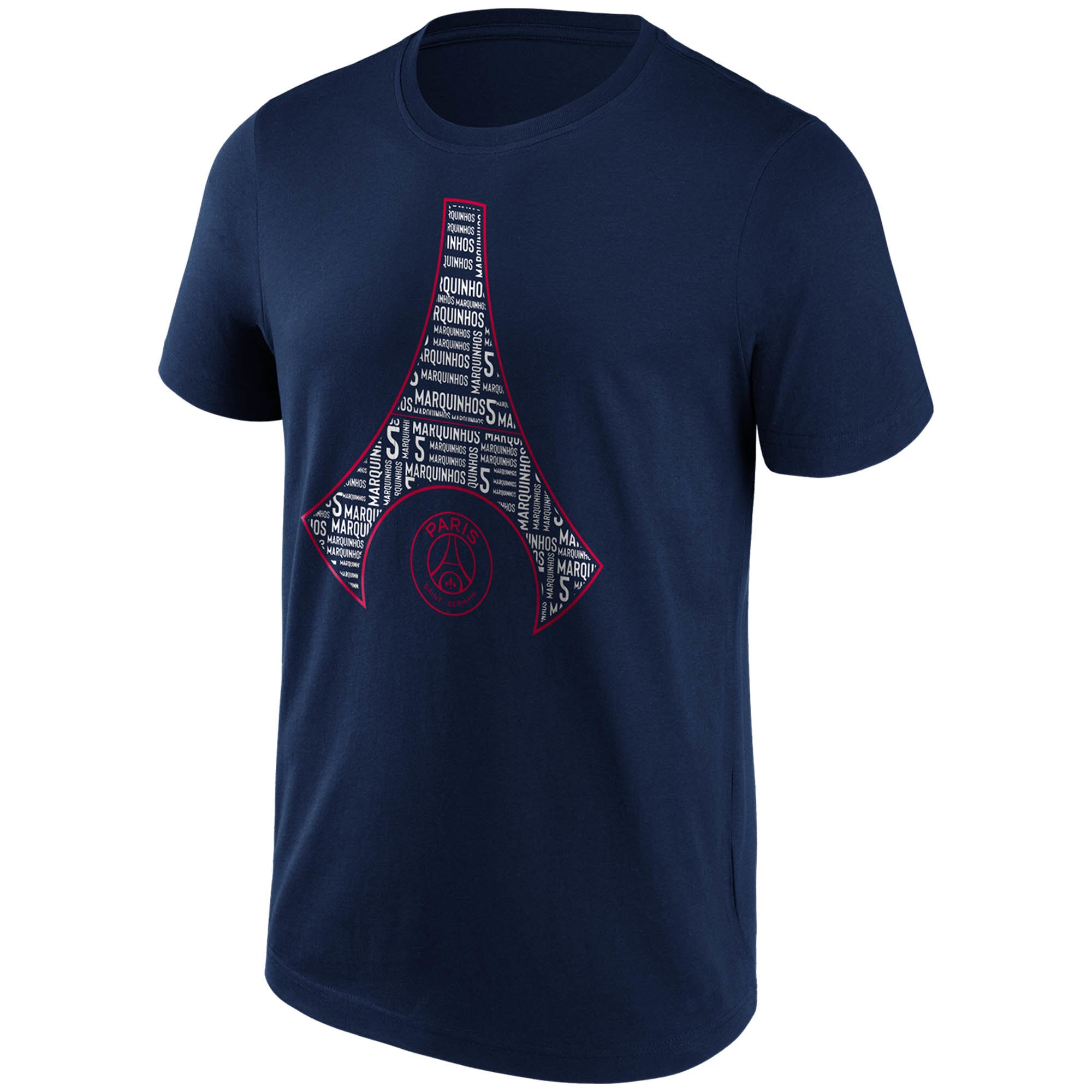 t-shirt grafica paris saint-germain marquinhos torre eiffel – blu navy – bambini Collezione | Kit e Maglie PSG